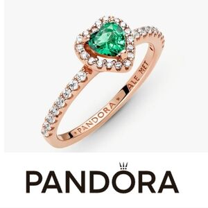 Pandora Sparkling Elevated Heart Ring